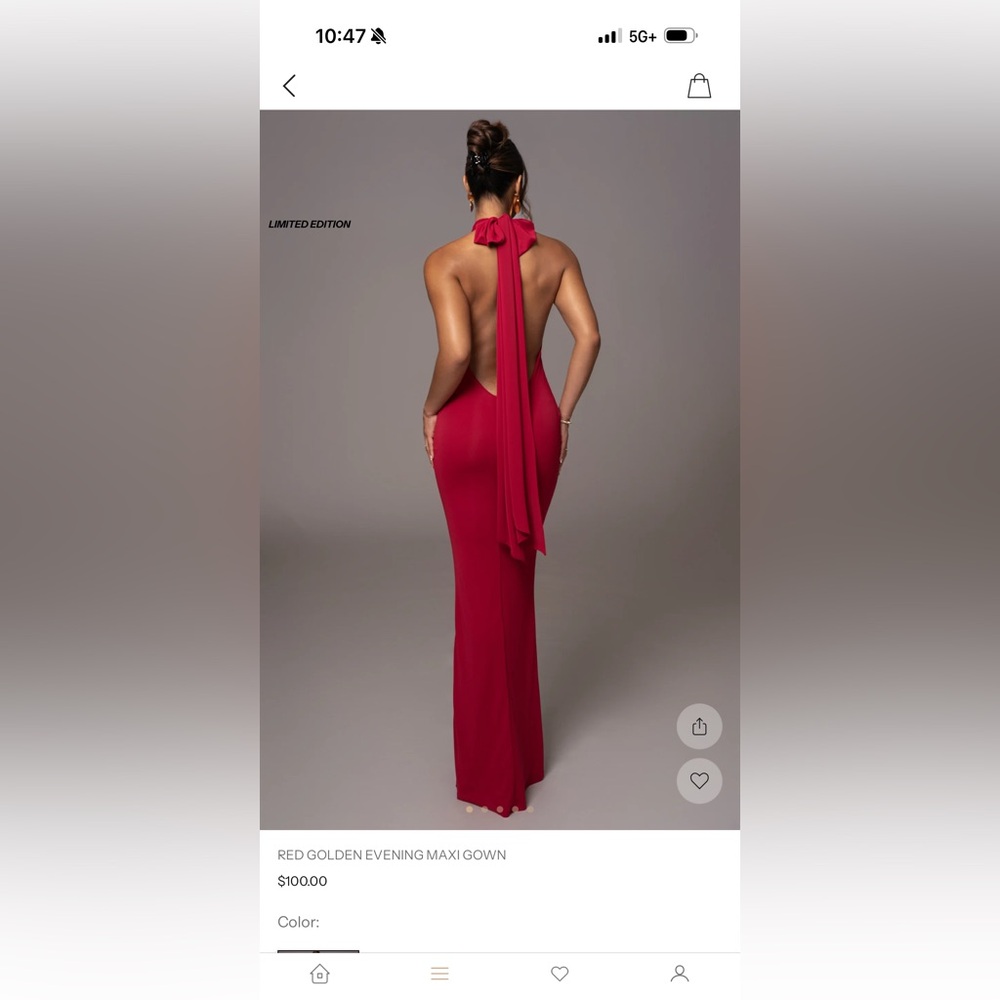 ISO JLUXLABEL red golden evening maxi gown